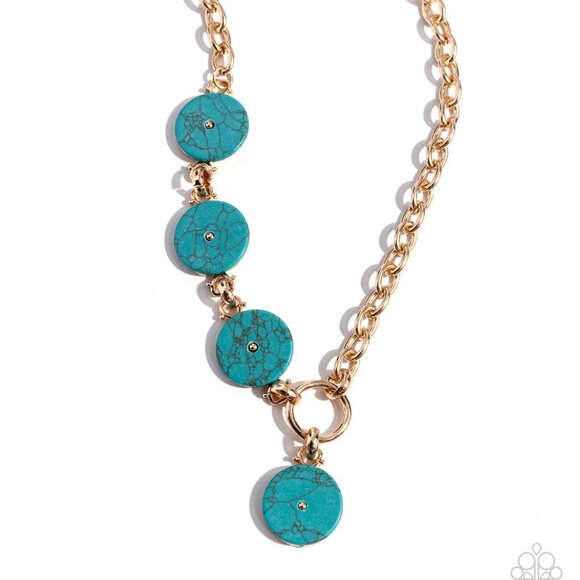 Savory Stone - Gold Necklace - Picture 2 of 3